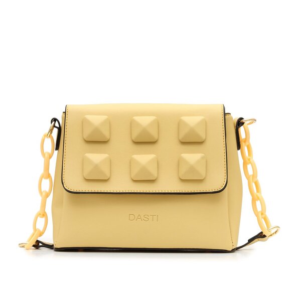 DASTI Studded Crossbody Handbag Yellow – Medium Size Purse + Black Option - Picture 3 of 9